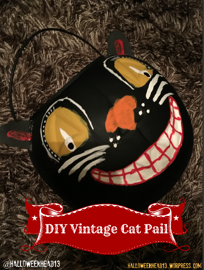 DIY vintage cat pail