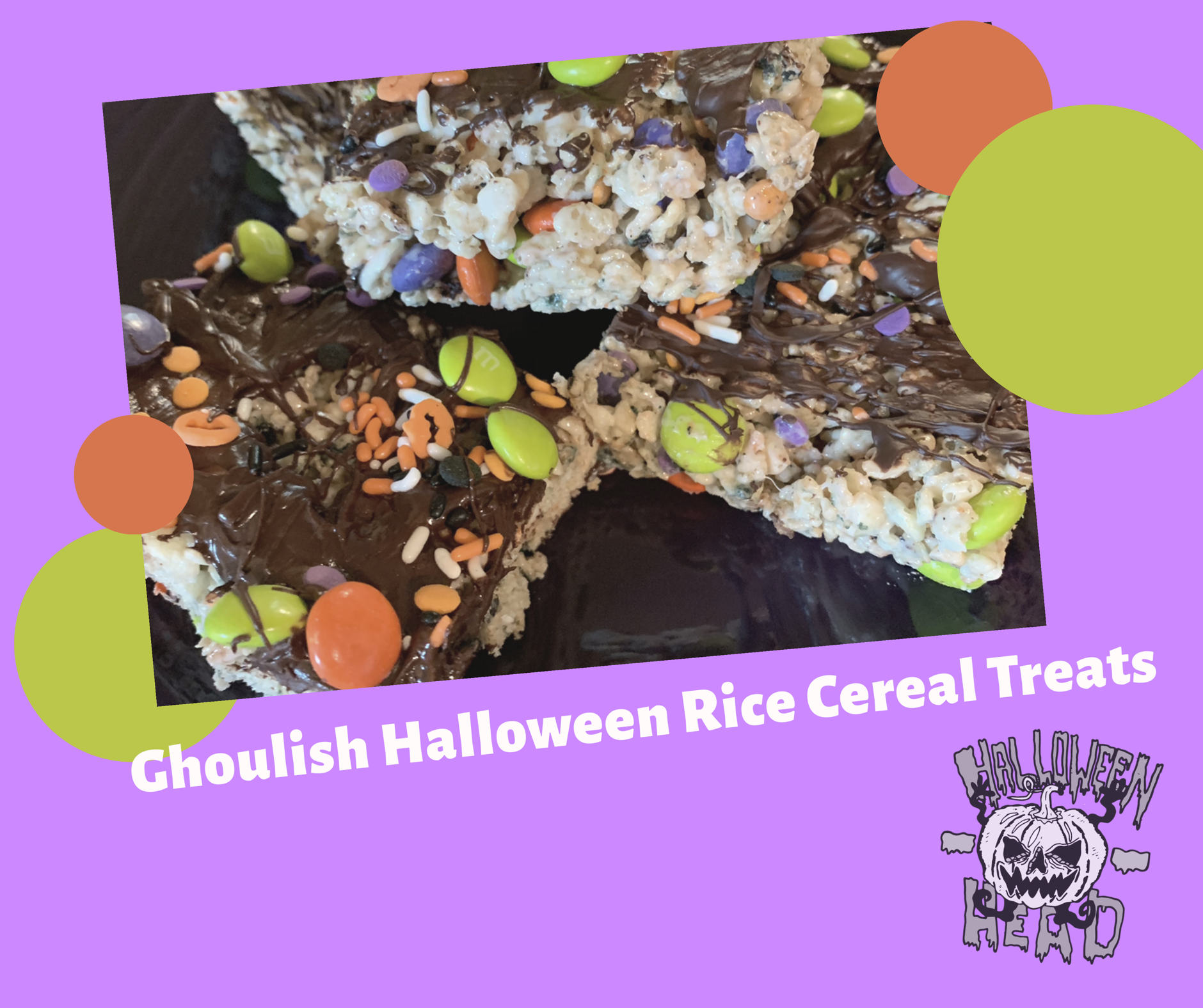 Ghoulish Halloween Rice Cereal Treats – Halloween Head